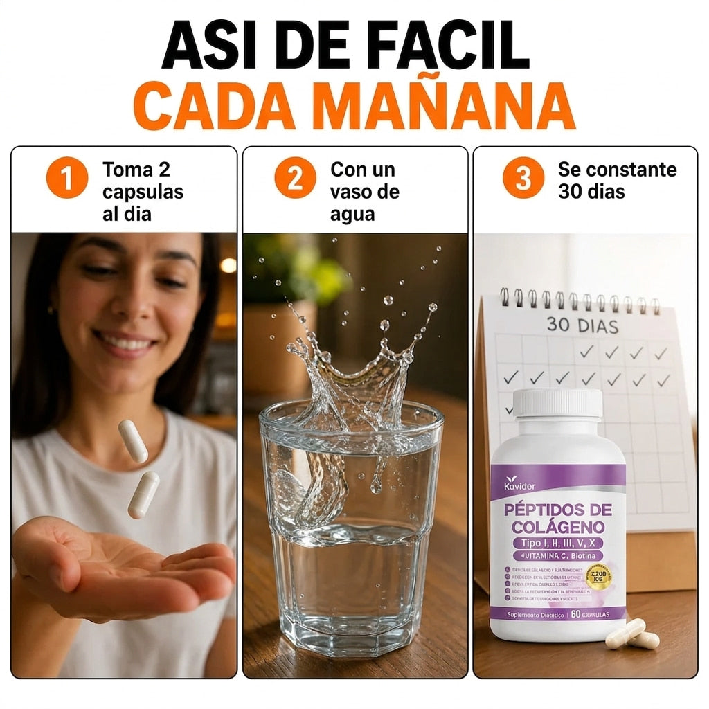 Kavidor Colágeno 5 en 1 · Piel, Cabello, Uñas y Articulaciones