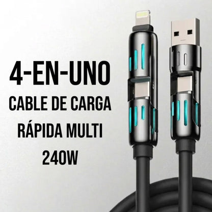 Cable USB 4 en 1 — Carga Súper Rápida 240W (2M)