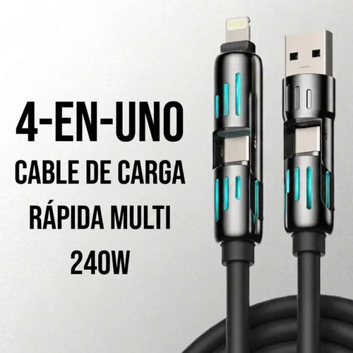Cable USB 4 en 1 — Carga Súper Rápida 240W (2M)