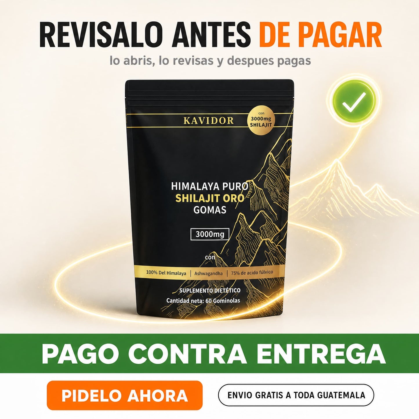 Kavidor Shilajit del Himalaya · Fuerza, Energía y Vitalidad Íntima