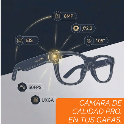 Lentes Inteligentes VisionX Elite™ — Cámara HD y Traducción en Tiempo Real