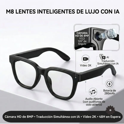 Lentes Inteligentes VisionX Elite™ — Cámara HD y Traducción en Tiempo Real