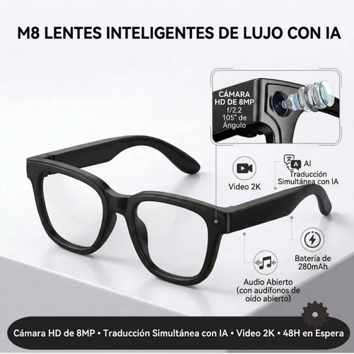 Lentes Inteligentes VisionX Elite™ — Cámara HD y Traducción en Tiempo Real