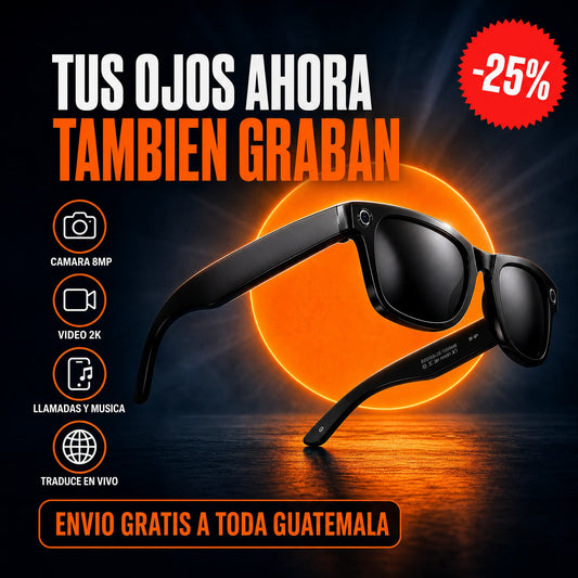 Gafas Inteligentes con Cámara IA · Foto, Video, Llamadas y Traducción