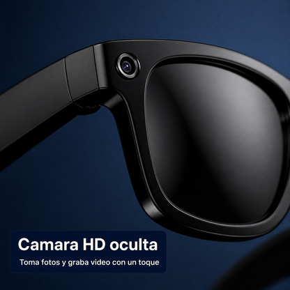 Gafas Inteligentes con Cámara IA · Foto, Video, Llamadas y Traducción · Bluetooth