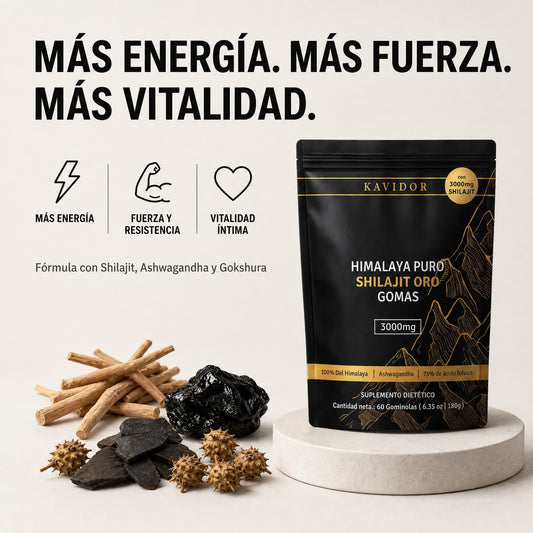 Kavidor Shilajit del Himalaya · Fuerza, Energía y Vitalidad Íntima