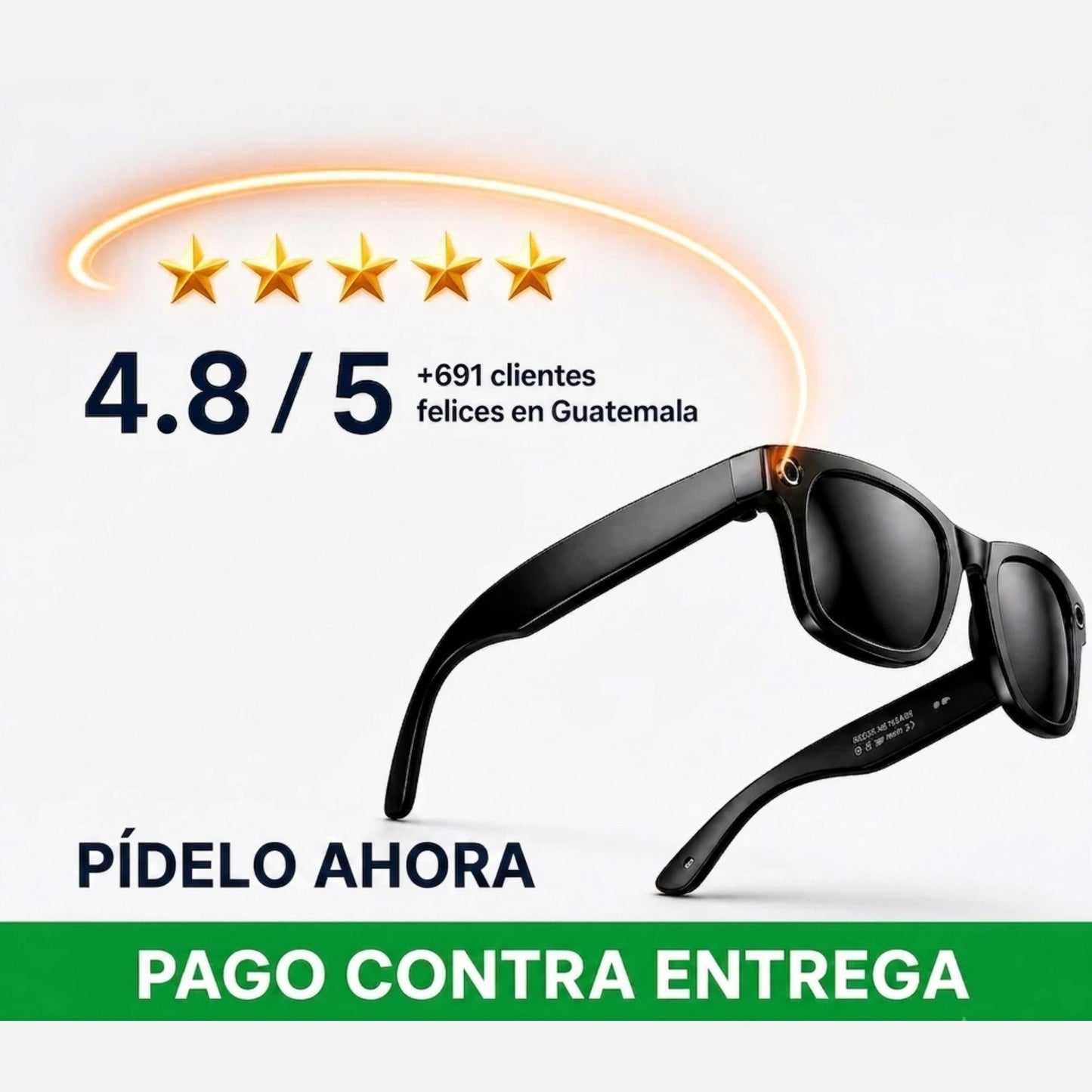Gafas Inteligentes con Cámara IA · Foto, Video, Llamadas y Traducción